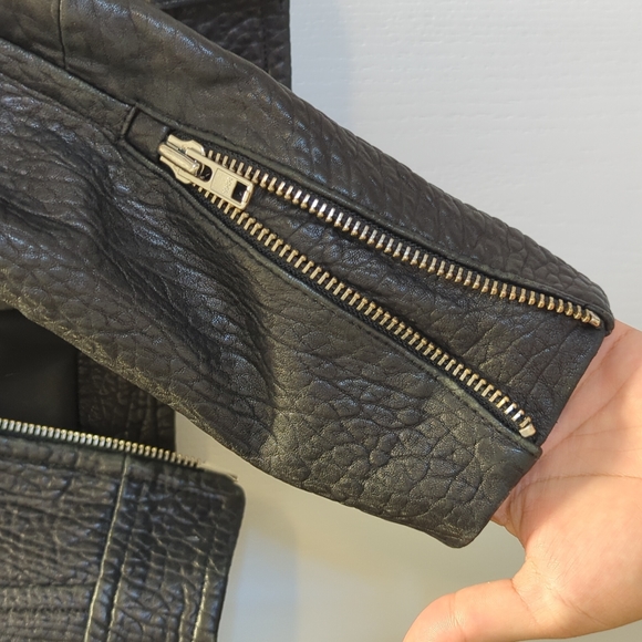 MACKAGE exclusive to Aritzia Black pebbled Leather jacket - Picture 7 of 9